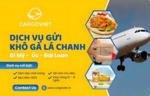 Dịch vụ gửi khô gà lá chanh đi Mỹ tại CargoViet
