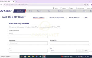 Tra cứu mã ZIP trên website chính thức của USPS