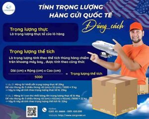 Cách tính trọng lượng hàng gửi quốc tế